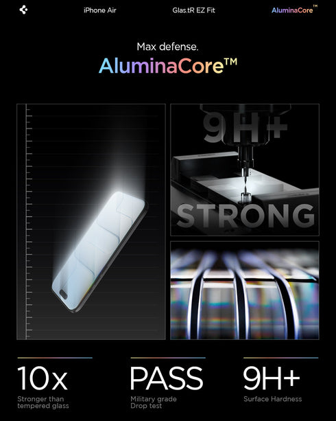 Spigen מגן מסך ל-iPhone Air – GLAS.tR EZ Fit (2 יח׳)